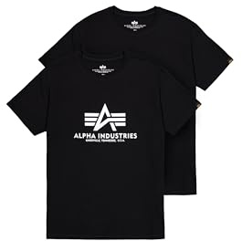 Alpha Industries Herren Basic Big Logo T-Shirt 2er Pack