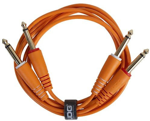 UDG - Cable de audio (conector jack de 1/4, conector jack de 1/4, 1,5 m), color naranja