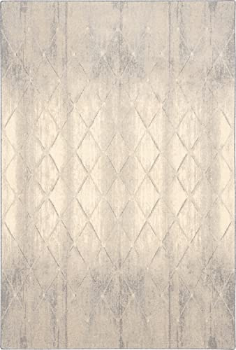 AGNELLA Diverse Colette Teppich - Teppichboden 100% Neuseeländische Wolle - Gewebt mit Wilton-Technologie - Teppich Wohnzimmer Modern Vintage Retro - 160 x 240 x 1,20 cm - Creme