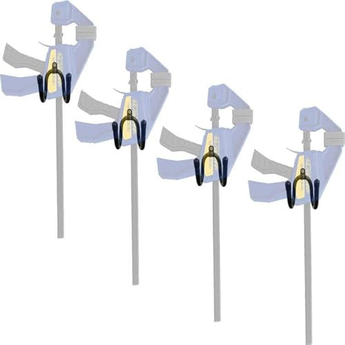 4 Pack Bar Clamp Wall Hanger Wall Storage Clip Bar Clamp Wall Rack Wall Mount Storage Utility Hooks, for Bar Clamp and other woodworking tools, Hang Heavy Tools for Up to 20lbs - No Bar Clamps