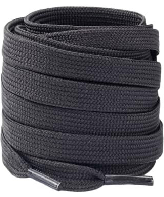 Boolavard 2 Paia di Lacci per scarpe piatti Premium per Scarpe da Ginnastica, lacci per scarpe da Ginnastica, lacci per Scarpe da Ginnastica larghi 8 mm (110cm, Grigio scuro)