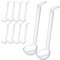 rieder Lot de 10 petites louches transparentes de 28,3 g pour sauce à manche long en plastique facile à utiliser environ 20 cm