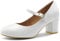 Womens Mid Block Heels Mary Jane Ankle Strap Court Shoes Ladies Comfort Support Work Pumps Formal Smart Office Low Heeled Strappy Slip On Cushioned Dolly Wide Fit Extra Wide Fitting Width Light Shoes