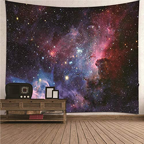CEVAN Wandbehang Schmal Wanddekoration Hochzeit Galaxy Themensterne Wandteppiche Tür Wandtuch Art Kunst Dekorationen Decke Wandbehang Stoff Mehrfarbig 240x220cm