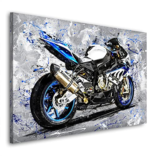 Kunstgestalten24 Aludibond Bild BMW HP4 Wandbild Kunstdruck Foyer u. Lounge Deko XXL