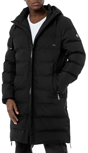 RED BRIDGE Bubble Veste matelassée pour homme Coupe longue, Noir, L