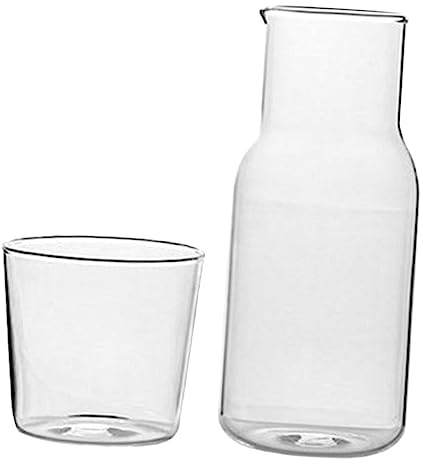 Cabilock 1 Juego De Vaso Para Beber Para Una Taza De Noche Hervidor De Vidrio Garrafas De Agua Nocturna Suministros De Agua Accesorios De Agua Garrafa De Agua Transparente De