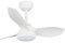 wonderlamp - Ventilador pequeño ø 80cm LED Cavil Mini S Blanco, Intensidad de luz regulable con mando