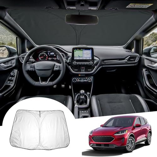 GAFAT Compatible con Ford Kuga 3 MK3 ST Line 2020-2024 2025 Parasol para Parabrisas interior, Kuga 2023 Protección Solar, Enfriamiento, Protección UV, Kuga MK3 Accesorio