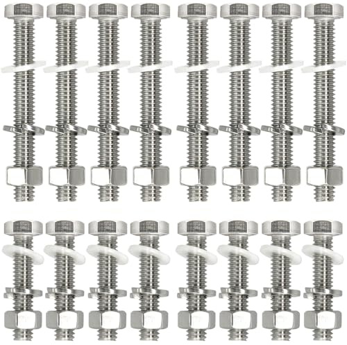 304 Stainless Steel Post Attachment Kit,Sign Mounting Hardware,Sign Post Mounting Bolts and Nuts,Sign Post Mounting Hardware for U Channel Post (16)