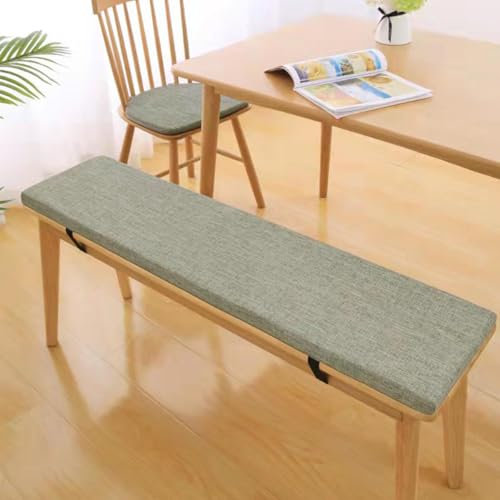 5CM Dicke Sitzauflage Sitzkissen Bank, Bankauflage Bankkissen, Waschbare Stuhlkissen Bankpolster, Gartenbank Auflage Outdoor, Sitzkissen Groß für Stuhl Boden Bürostuhl,Hellgrau, 130x60x5CM