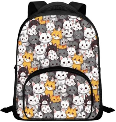 Chririnla Kleinkind-Rucksack für Jungen und Mädchen, Cartoon-Schulrucksack, Tasche, Kindergartentasche für Kindergarten, Cartoon Katze