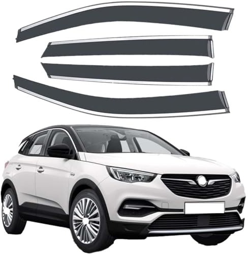 LJWAN 4 Stück Auto Regenschutz Deflektoren Für Opel Grandland X 2017-2024, Autofenster Windabweiser Autofenstervisiere Regenschutz, Auto Fenster ZubehöR