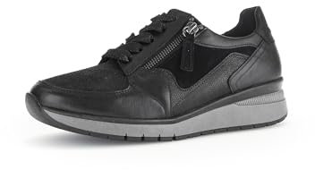 Gabor Damen Low-Top Sneaker, Frauen Halbschuhe,Freizeit,straßenschuhe,Strassenschuhe,Sportschuhe,Freizeitschuhe,schwarz,40 EU / 6.5 UK