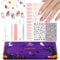 EBANKU Halloween Semi Cured Gel Nail Strips, 24PCS Halloween Gel Nail Stickers 2 Halloween nail stickers Long Lasting Gel Nail Strips- Easy to Apply & Remove for Salon Quality Manicure| Nude Pink