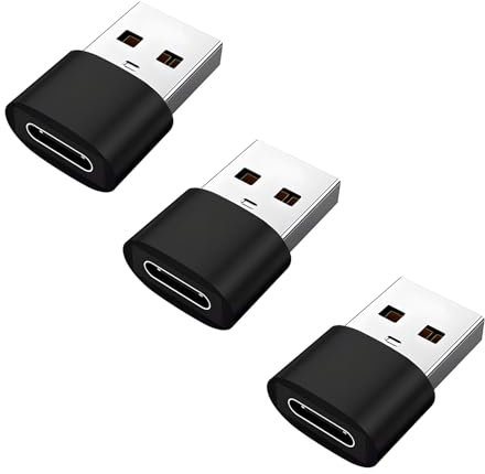 maxtachi Adattatore USB C USB, 3 Pezzi Velocità di Trasmissione Elevata Adattatore USB C, Plug and Play, per Huawei, Samsung Galaxy, Tablet, dispositivo TypeC-Scuro