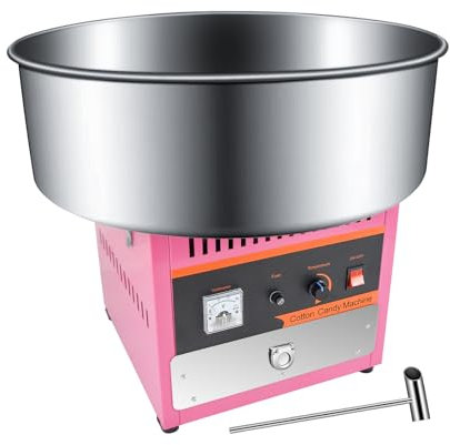 TAIMIKO 1000W Commercial Candy Floss Making Machine - Stainless Steel Tray for Birthdays, Parties & Celebrations. Cotton Candy Maker for Party Snacks, 52cm