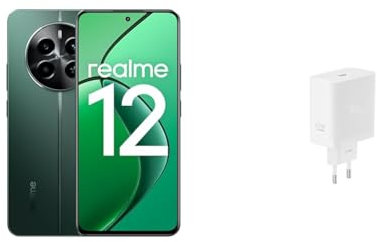 realme Teléfono Móvil 12 4G 8+256 GB,Procesador Qualcomm Snapdragon 685,Sony LYT-600 OIS Portrait Camera,Gran batería de 5000 mAh,Verde + SUPERVOOC 67W Power Adapter
