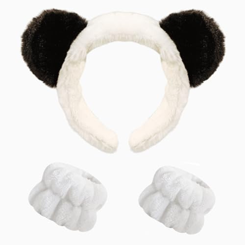 Meekest Tierohren-Haarband und Armbänder für Erwachsene, Halloween, Cosplay, Party, niedliches Zubehör, rutschfestes Haarband