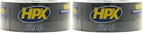 HPX 441158 Panzerband 6200 schwarz 48 mm x 25 m (Packung mit 2)