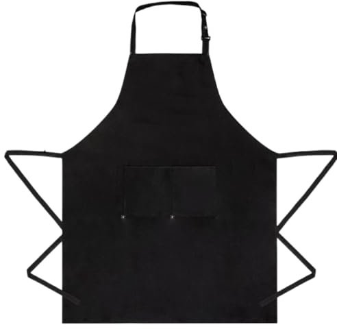 KOLZEMV Kochschürze Wasserdicht Schürze mit 2 Taschen Verstellbare Grillschürze, kochschürze, schürze, kochschürze herren mit langen Bändern Küchenschürze für Männer Damen Küche Restaurant Café