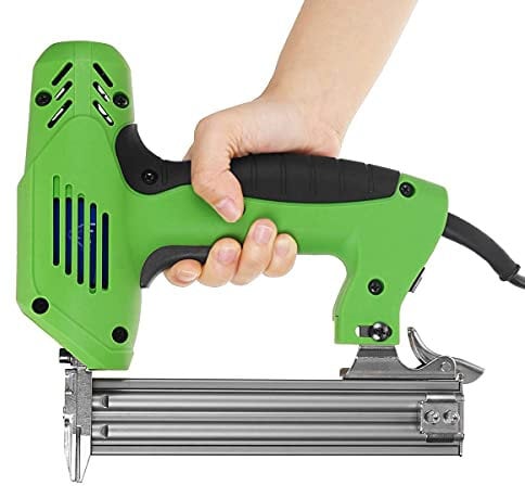 Electric Nail Gun, Staple Gun Heavy Duty for Wood F30 Straight Nail Use Nail Gun Ideal for Versatile Use in The DIY Area, Upholstery, Carpet, Woodwork (Green)