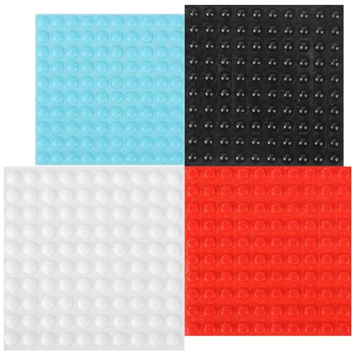 400stk Braille-Aufkleber für Sehbehinderte, Silikon-Bump Dots Braille-Klebepunkte Erhabene Taktile Punkte in Gemischten Größen für Sehhilfen für Blinde und Ältere Menschen (4 Farben)
