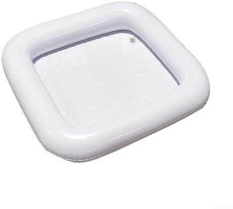 Bandeja inflable de barra de hielo para fiesta en la piscina, cubo de agua de PVC con diseño ergonómico (62 x 62 cm)