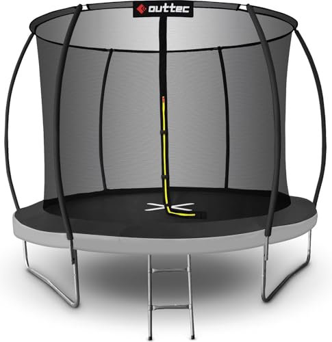 Outtec Gartentrampolin Outdoor 8ft (244 cm) – Gartentrampolin rechteckig mit Sicherheitsnetz, Gartentrampolin Outdoor für Kinder 244 cm