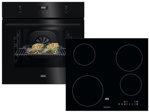 AEG AB14B Set Backofen BEK43511XB + Induktionskochfeld IBE6420SCB