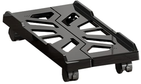 Qiwieod Support De Boîtier D'Ordinateur, Support De Tour PC, Stand De CPU Mobile, avec 4 roulettes Verrouillables, Universel, Réglable,Ventilation pour Les Joueurs pour Processeur Gamer Réglable