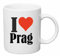 Reifen-Markt Kaffeetasse I Love Prag Keramik Höhe 9,5cm ? 8cm in Weiß
