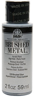 Folkart Acrylic Paint, Silver, 2 oz