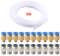 QitinDasen 5 Meter 3D Drucker PTFE Teflonschlauch, mit 10 Stück PC4-M6 Pneumatik Verbinder und 10 Stück PC4-M10 Pneumatik Verbinder