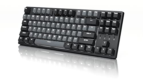 DURGOD K320 Corona White Backlit TKL Mechanical Keyboard | 87 Keys Tenkeyless | USB C Wired | Doubleshot PBT Keycaps | Programmable Keys | NKRO | Windows & Mac (Corona, Cherry Speed Silver)