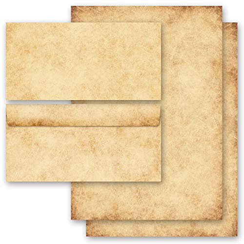 Briefpapier Sets Antik & History, HISTORY 50 Blatt Briefpapier + 50 passende Briefumschläge DIN LANG ohne Fenster | Paper-Media