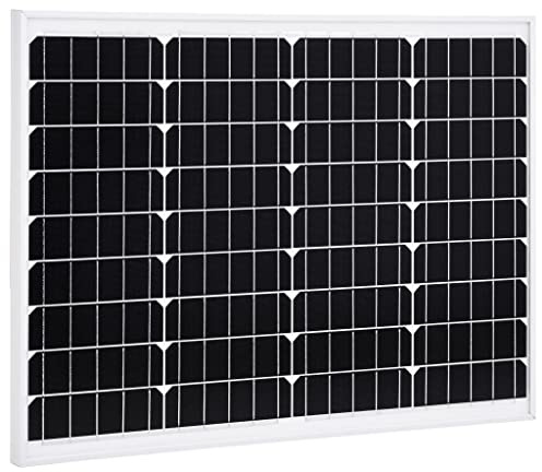 vidaXL Panneau solaire 50 W Monocristallin Aluminium Verre de sÃƒcuritÃƒ