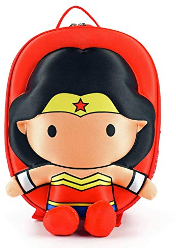 Ridaz Wonder Woman POLY Kinder Schultasche - DC Justice League Reisetasche - Ergonomischer Rucksack für Kinder ab 3 Jahren - 6 Liter Turnbeutel - mit reflektierenden Patches und Reißverschluss
