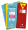 Clairefontaine 63796C Lot de 10 Cahiers Agrafés Déficients Visuels - 17x22 cm - 96 Pages Grands Carreaux Noirs 2,5 mm Agrandis - Papier Blanc 90 g - Couverture Carte Pelliculée - Couleurs Aléatoires