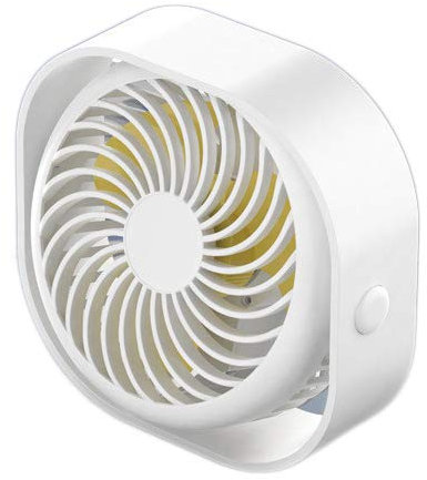 2020 New 360° Fan Cooler USB Mini Air Fan Portable 3 Speed Super Mute Cooling for Office Desktop Fans Car Home Travel USB Gadget(White)