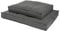 JAMAXX Premium Hundekissen in edler Leinen-Optik - Orthopädisch Memory Visco Schaumstoff/Waschbar Abnehmbarer Bezug/Wasserabweisender Innenbezug - Hundebett PDB1005-120x90 (L) dunkel-grau