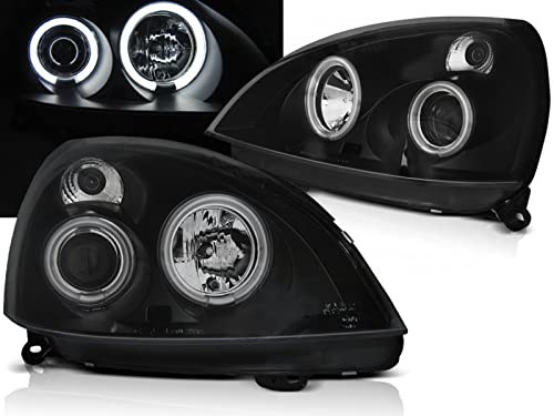 CCFL Angel Eyes Scheinwerfer Set schwarz für Renault Clio II 06.2001-09.2005
