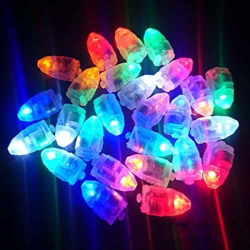 LATTCURE LED-Ballons Lichter, 50 Stück Runde Superbright Ballon Lichter,Bullet Laterne Licht,Mini Flash buntes Licht,Party Licht für Luftballons, LED Mini Party Licht für Papierlaterne Ballon Licht