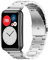 Ruentech für Huawei Watch Fit / Fit New / Fit Special Edition Ersatzarmband Armband Metall Edelstahlband Langlebige Armbänder Zubehör (Silber-)