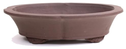 Bonsai - Schale oval 40 x 31,5 x 11 cm, unglasiert, braun, frostfest 40837