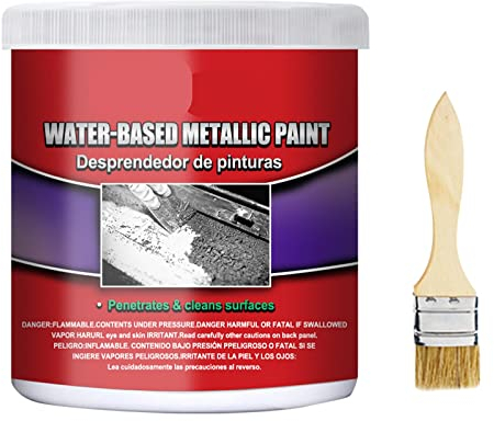 Dkings Rostentferner auf Wasserbasis -100ml Wasserbasierter Metall Rostentferner mit Bürste, Rostumwandler Metall-Oberfläche Rostentferner wetterfest, Rot