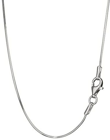 NKlaus Schlangenkette 8 fach diamantiert 925 Silber 0,8mm breite Halskette dünn