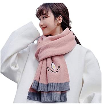 LOTIE Sciarpa Inter Sciarpa Invernale Scarf Scarf per Adulti Colore Solido Luxuria Cararna Poncho Scarf Women Work-Pink