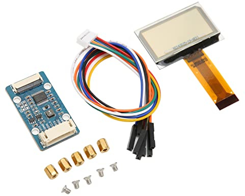 Septpenta 1,51 Zoll Bildschirmmodul Kit, mit RGB Modul, SPI I2C Schnittstelle, Design mit Vollem Betrachtungswinkel, Auflösung 128 X 64, Transparentes Blaues Display für Raspberry Pi, für STM32
