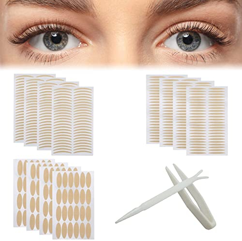 480 Stück Schlupflider Stripes,Augenlid Stripes,Schlupflid Tapes,Schlupflid-Tape Streifen,Augenlidklebeband,Double-Sided Eyelid Tapes,Unsichtbares Eyelid Lifting Stripes,mit Gabelstangen Pinzette
